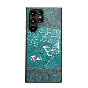 Personalized Butterflies Grandma Heart & Kid's Name Phonecase Printed QTDT1703