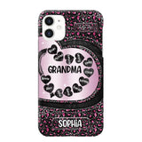 Personalized Grandma Nana Auntie Mom Heart & Kid's Name Phonecase Printed QTHQ2003