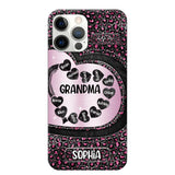 Personalized Grandma Nana Auntie Mom Heart & Kid's Name Phonecase Printed QTHQ2003