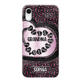 Personalized Grandma Nana Auntie Mom Heart & Kid's Name Phonecase Printed QTHQ2003