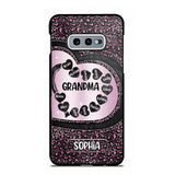 Personalized Grandma Nana Auntie Mom Heart & Kid's Name Phonecase Printed QTHQ2003