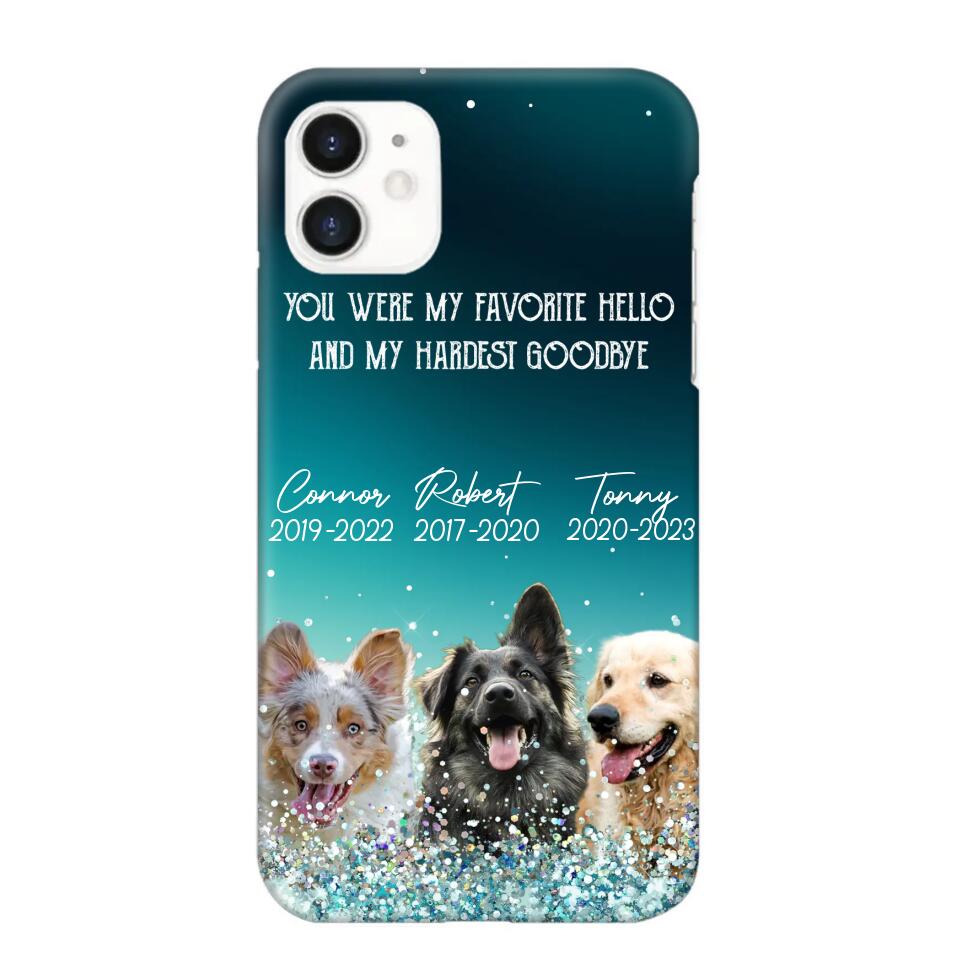 Personalized Upload Your Dog or Memorial Dog Photo You Were My Favorite  Phonecase Printed PNDT2003