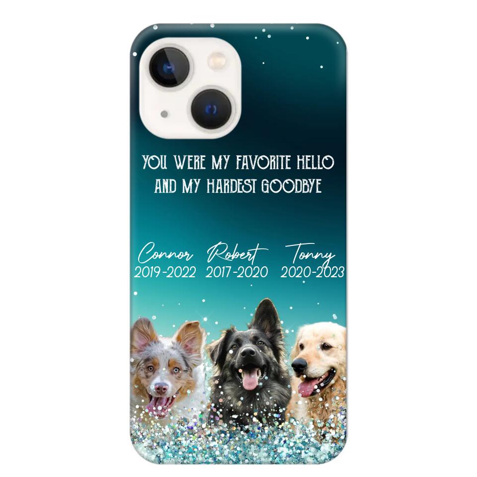 Personalized Upload Your Dog or Memorial Dog Photo You Were My Favorite  Phonecase Printed PNDT2003