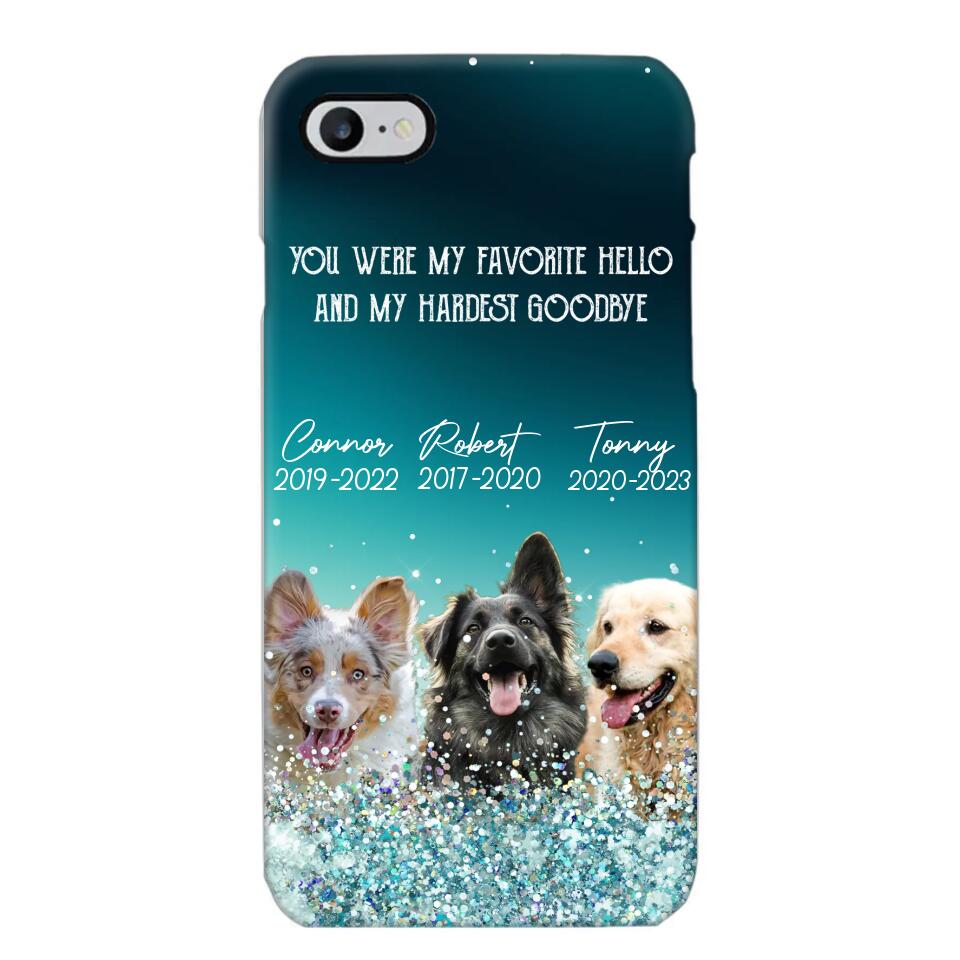 Personalized Upload Your Dog or Memorial Dog Photo You Were My Favorite  Phonecase Printed PNDT2003