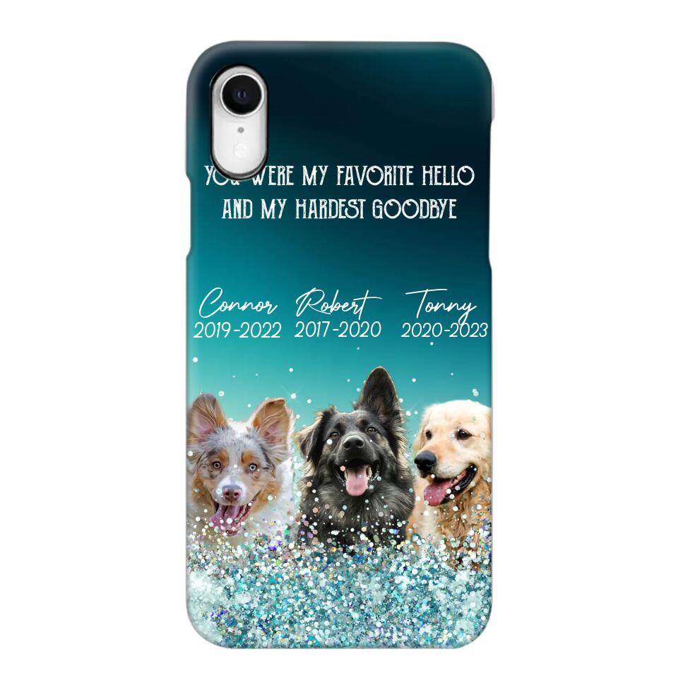 Personalized Upload Your Dog or Memorial Dog Photo You Were My Favorite  Phonecase Printed PNDT2003