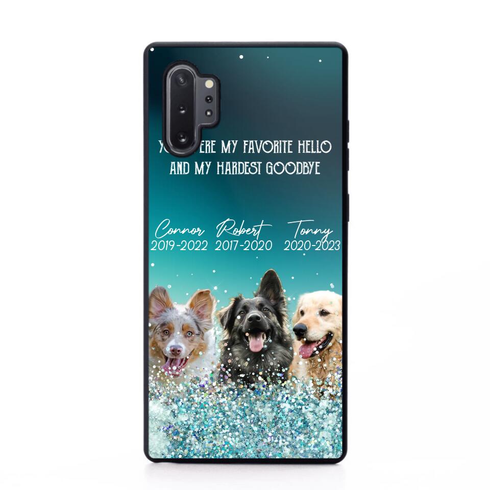 Personalized Upload Your Dog or Memorial Dog Photo You Were My Favorite  Phonecase Printed PNDT2003