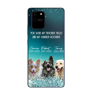 Personalized Upload Your Dog or Memorial Dog Photo You Were My Favorite  Phonecase Printed PNDT2003