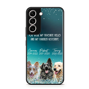 Personalized Upload Your Dog or Memorial Dog Photo You Were My Favorite  Phonecase Printed PNDT2003