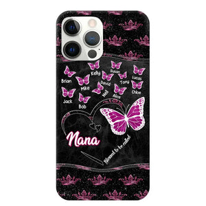 Personalized Butterflies Grandma Heart & Kid's Name Phonecase Printed QTDT1803