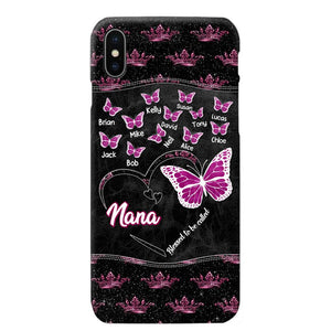 Personalized Butterflies Grandma Heart & Kid's Name Phonecase Printed QTDT1803