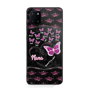 Personalized Butterflies Grandma Heart & Kid's Name Phonecase Printed QTDT1803