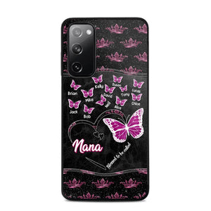 Personalized Butterflies Grandma Heart & Kid's Name Phonecase Printed QTDT1803