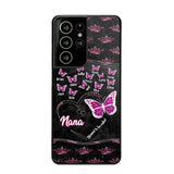 Personalized Butterflies Grandma Heart & Kid's Name Phonecase Printed QTDT1803