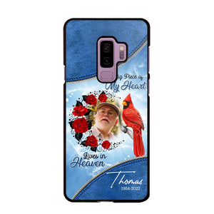 Personalized Upload Photo Memorial A Big Piece Of My Heart Lives in Heaven Phonecase Printed QTDT2103