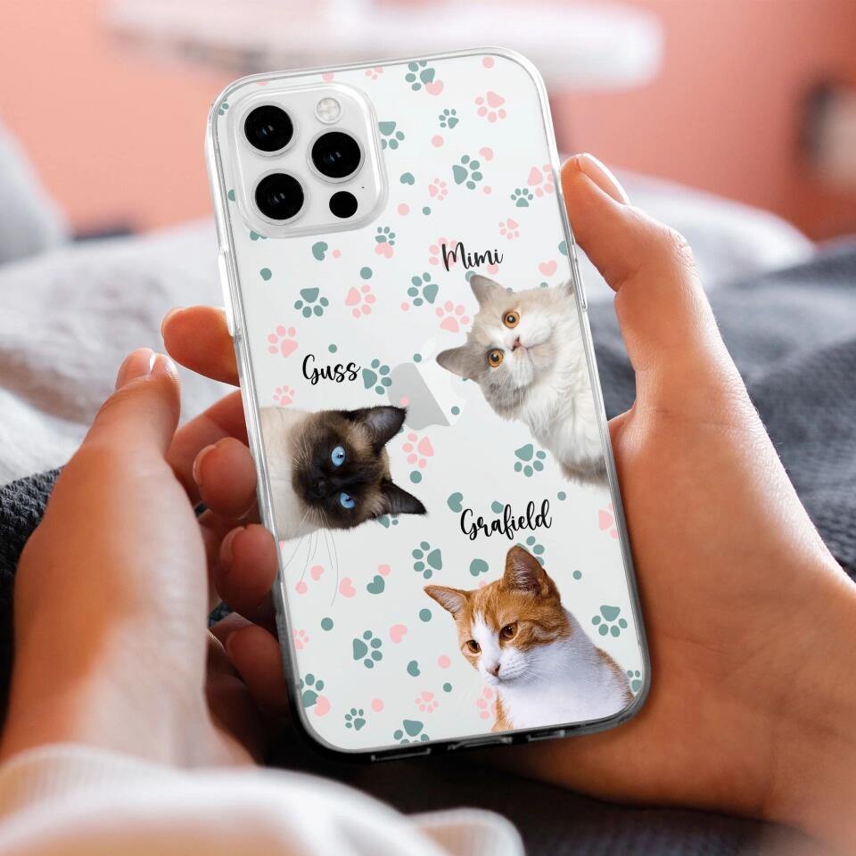 Personalized Upload Your Cat Photo Cat Lovers Silicon Phonecase 23MAR-DT22