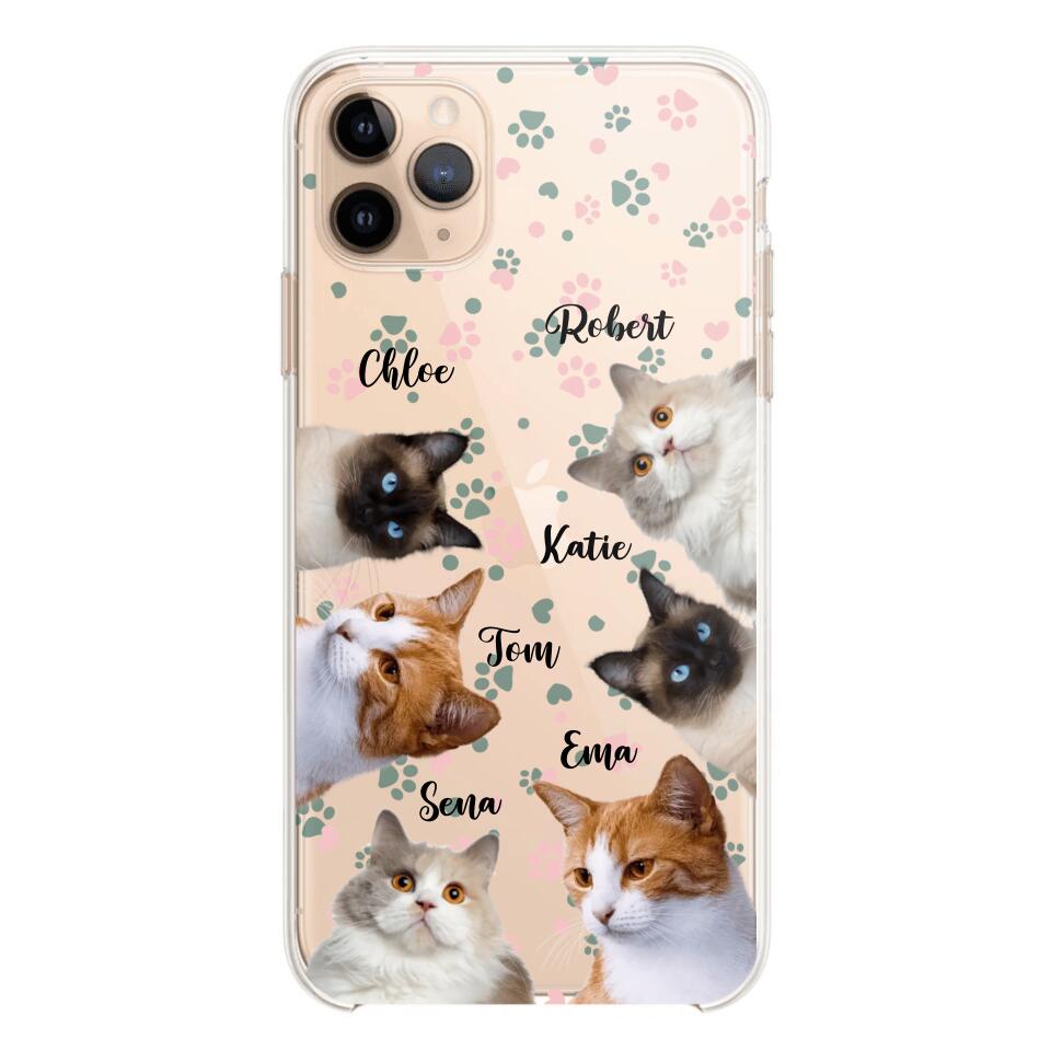 Personalized Upload Your Cat Photo Cat Lovers Silicon Phonecase 23MAR-DT22