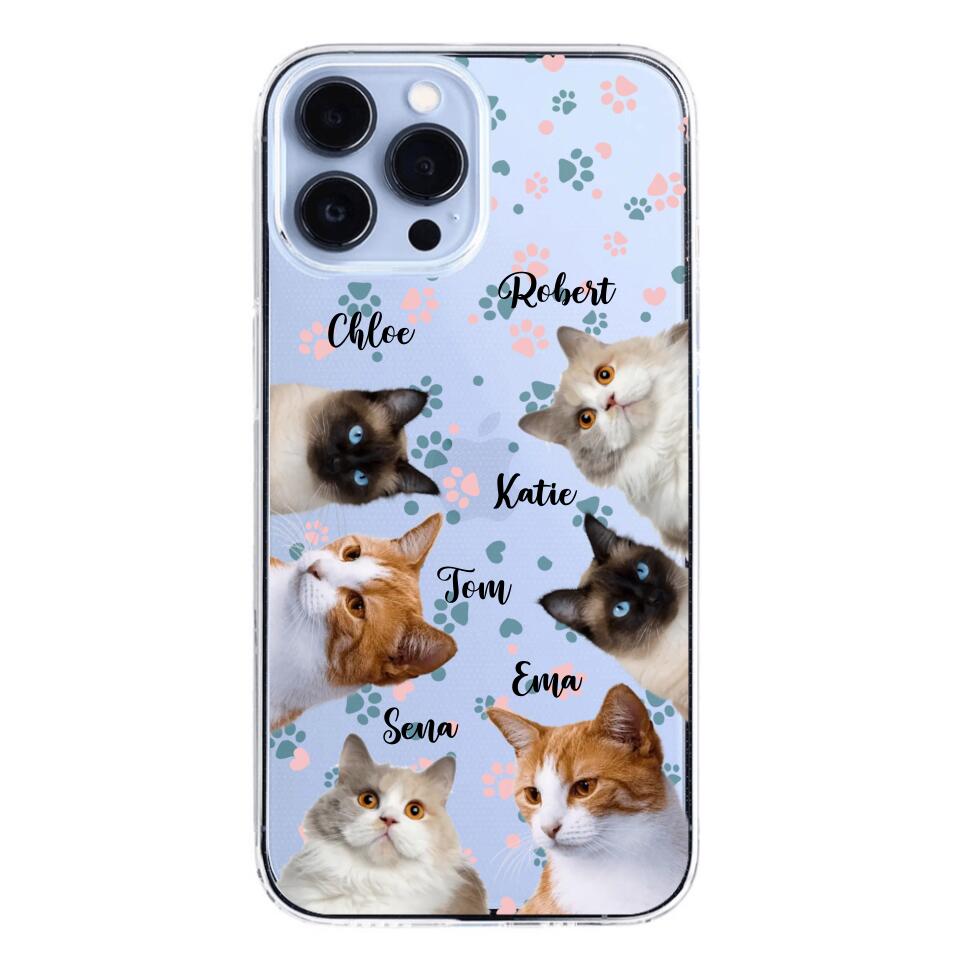 Personalized Upload Your Cat Photo Cat Lovers Silicon Phonecase 23MAR-DT22