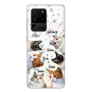 Personalized Upload Your Cat Photo Cat Lovers Silicon Phonecase 23MAR-DT22