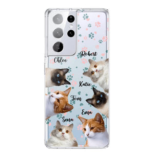 Personalized Upload Your Cat Photo Cat Lovers Silicon Phonecase 23MAR-DT22