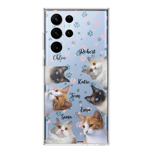 Personalized Upload Your Cat Photo Cat Lovers Silicon Phonecase 23MAR-DT22