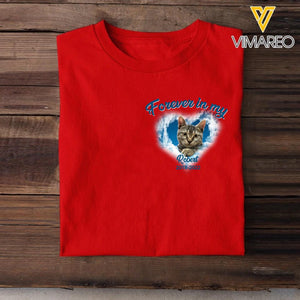 Personalized Upload Your Memorial  Cat Photo Forever In My Heart  Tshirt Printed PNDT2203