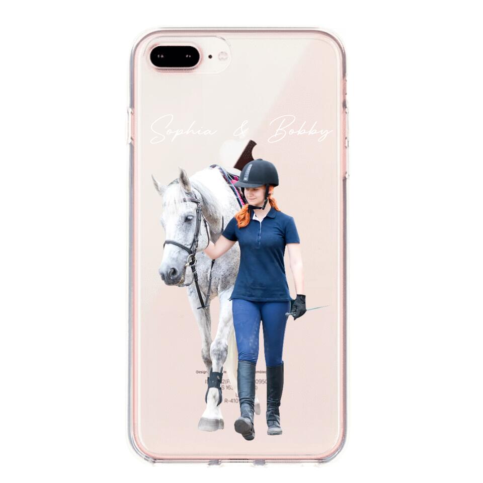 Personalized Upload Your Horse Riding Horse Lovers Silicon Phonecase 23MAR-HQ23