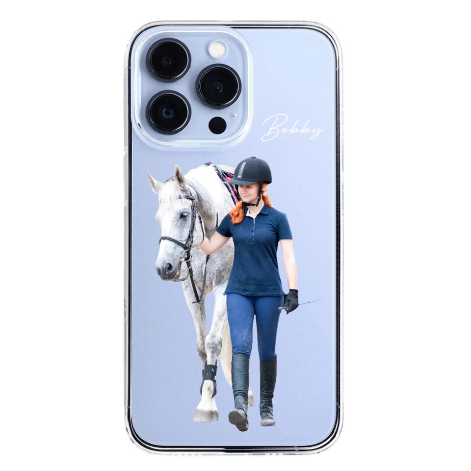 Personalized Upload Your Horse Riding Horse Lovers Silicon Phonecase 23MAR-HQ23