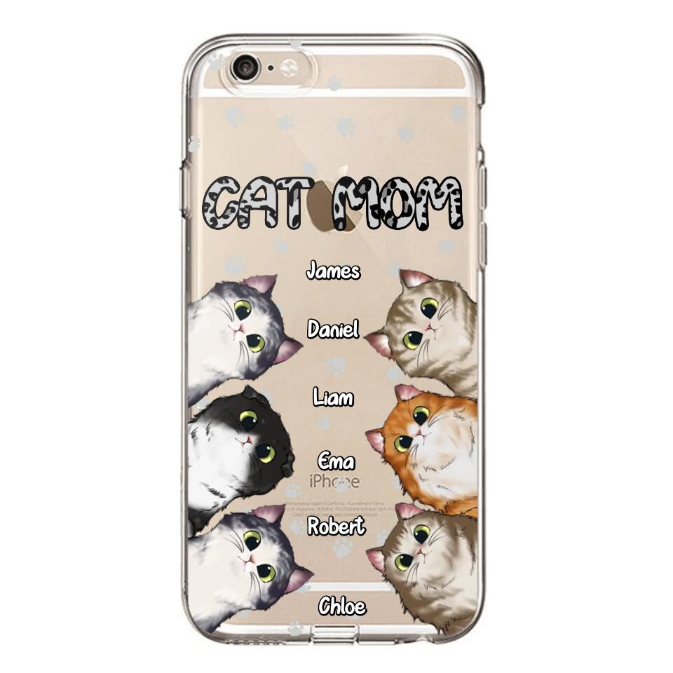 Personalized Cat Mom Paw Silicon Phonecase PNDT2303