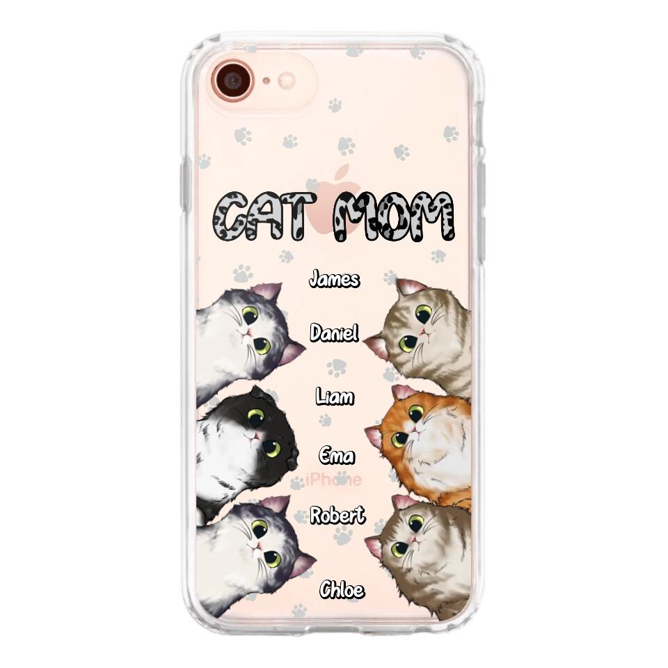 Personalized Cat Mom Paw Silicon Phonecase PNDT2303