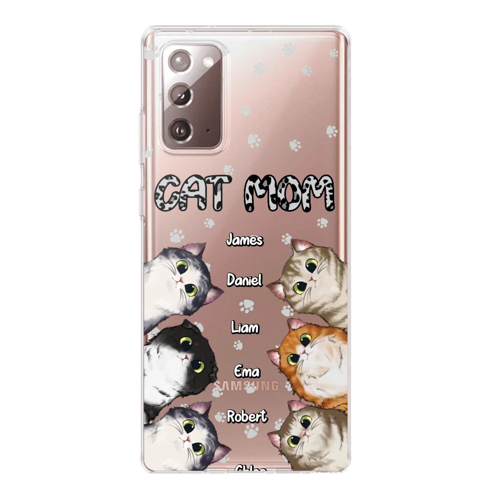 Personalized Cat Mom Paw Silicon Phonecase PNDT2303