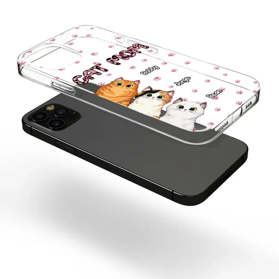 Personalized Cat Mom Paw Silicon Phonecase PNDT2303