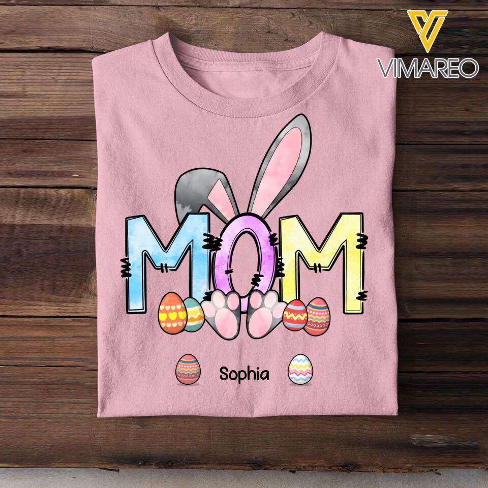 Personalized Mommy, Aunt, Grandmas Bunny Nickmane Tshirt Printed QTHQ2403