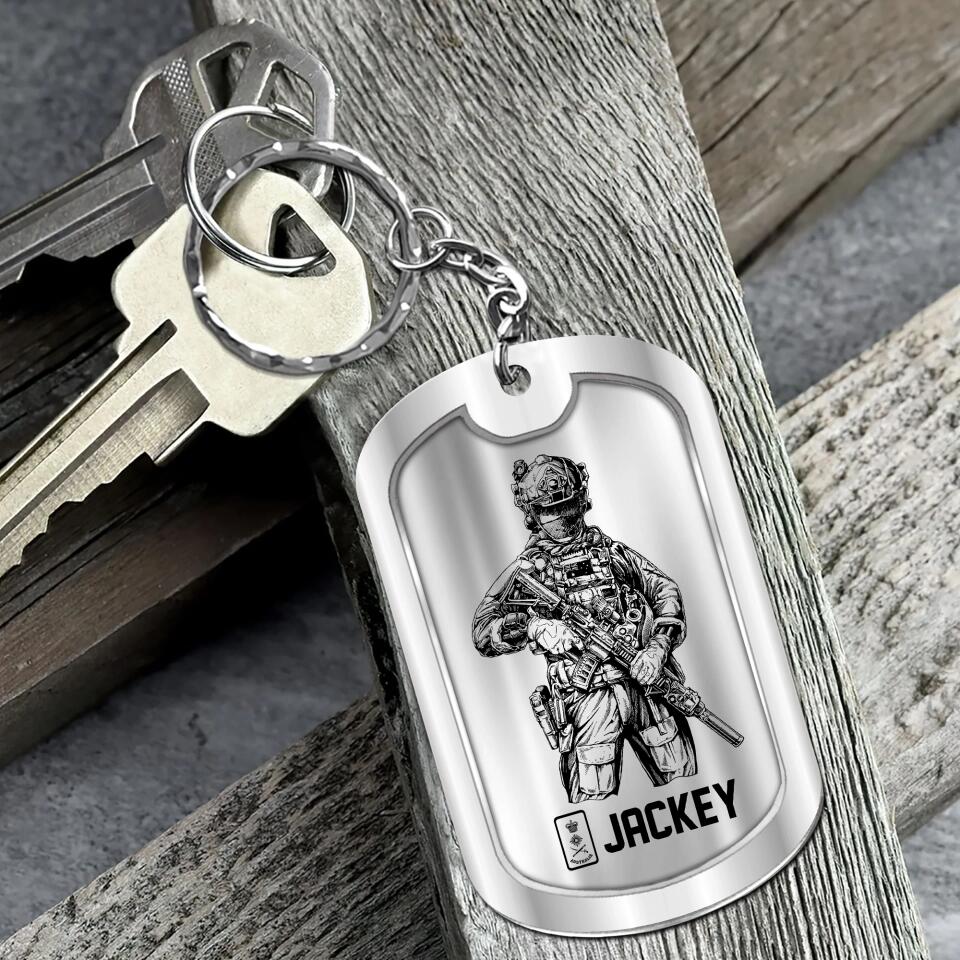 Personalized Australian Soldier/ Veteran I Am A Grumpy Veteran Rank Keychain Printed 23MAR-HQ27