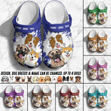 Personalized Dog Lovers Colorful Clog Slipper Shoes Printed 23APR-DT01