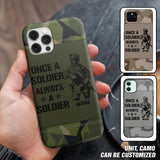 Personalized Sweden Soldier/Veteran Once A Soldier Always A Soldier Phonecase Printed 23APR-BQT04