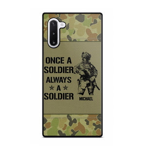 Personalized Australian Soldier/Veteran Once A Soldier Always A Soldier Phonecase Printed 23APR-BQT04