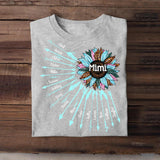 Personalized Grandma & Kid's Name Arrow Sunflower Colorful Tshirts Printed 23APR-HQ04