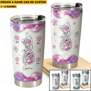 Personalized Cat Lovers Tumbler Printed 23APR-HQ05