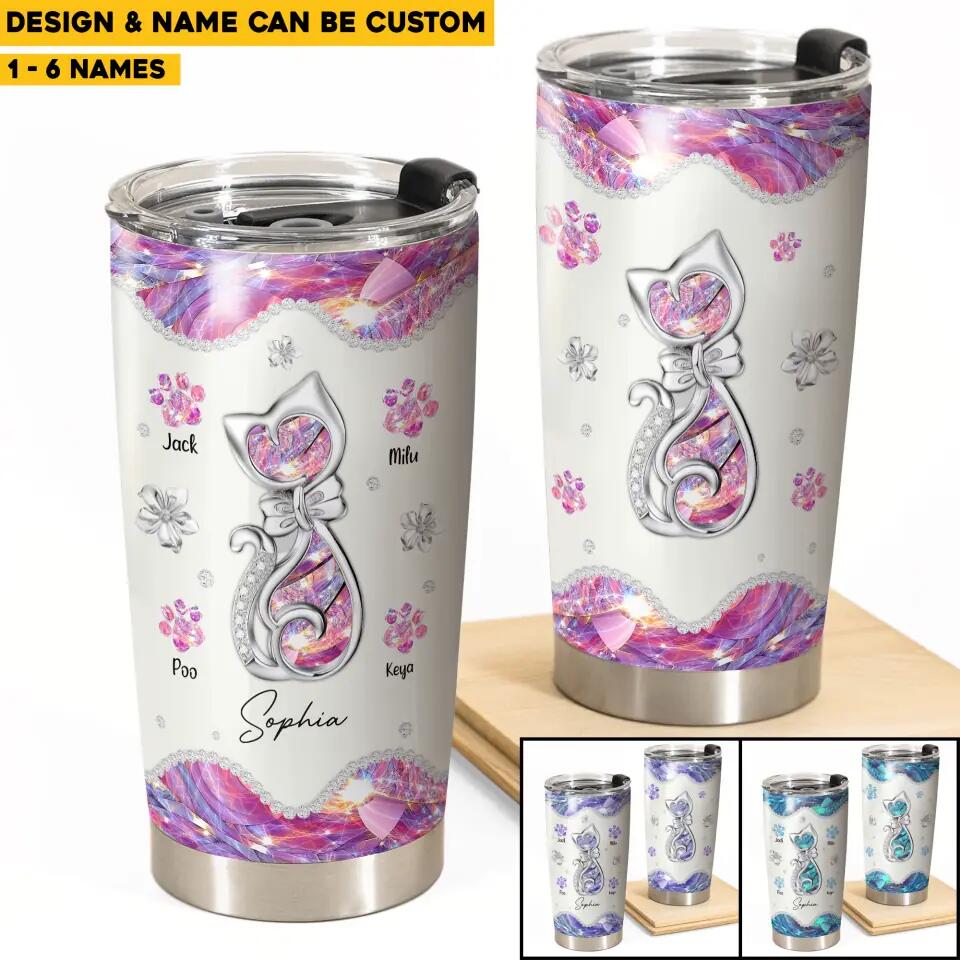 Personalized Cat Lovers Tumbler Printed 23APR-HQ05