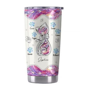 Personalized Cat Lovers Tumbler Printed 23APR-HQ05