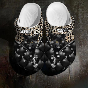 Personalized Upload Your Cat Photo Leopard Clog Slipper Shoes Printed 23APR-HQ05