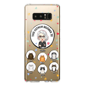 Personalized This Cat Mom Belongs To & Name Silicon Phonecase PNDT0604