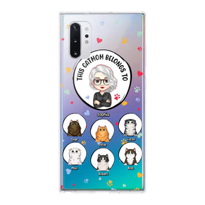 Personalized This Cat Mom Belongs To & Name Silicon Phonecase PNDT0604