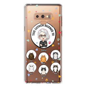 Personalized This Cat Mom Belongs To & Name Silicon Phonecase PNDT0604