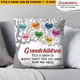 Personalized Grandma Tree Heart & Kid's Name Pillow Printed QTHQ0704