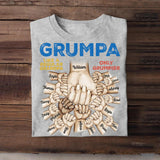 Personalized Grumpa Like A Regular Grandpa Only Grumpier Kid Name Hand Tshirts Printed 23APR-BQT06