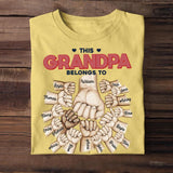 Personalized This Grandpa Dad Papa Kid Name Hand Tshirt Printed 23APR-HQ11