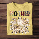 Personalized Mother/Grandma & Kid Name Hand Tshirt Printed 23APR-PTN11