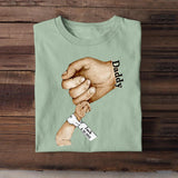 Personalized Best Gift For A New Dad or Grandpa Hand Tshirt Printed QTHQ1204