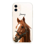 Personalized Upload Your Horse Photo Horse Lovers Silicon Phonecase